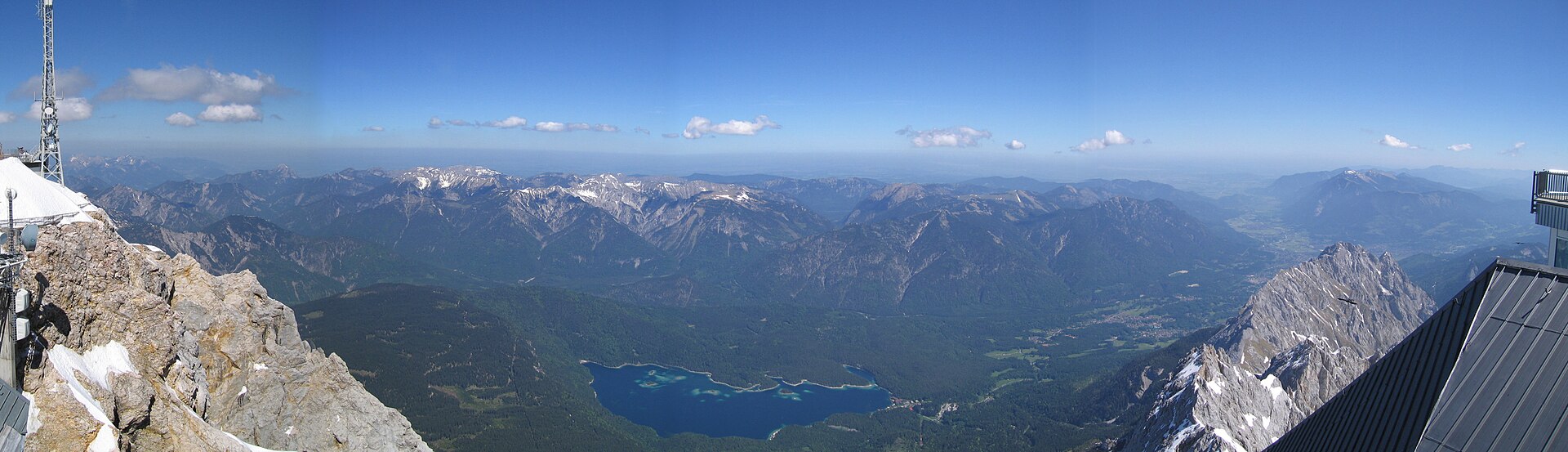Garmisch-Partenkirchen beneath the Zugspitze