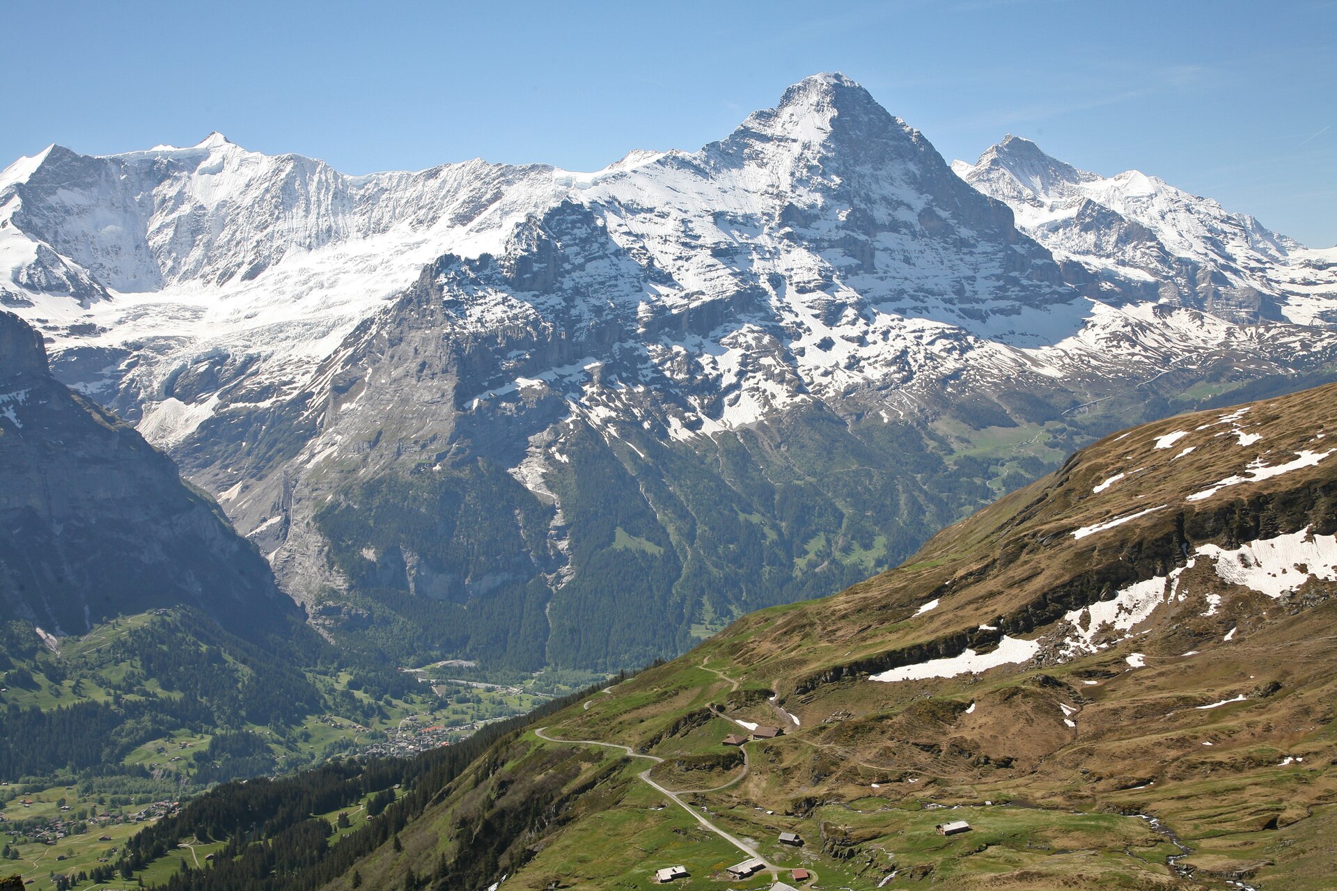 View over the Grindelwald valley from First