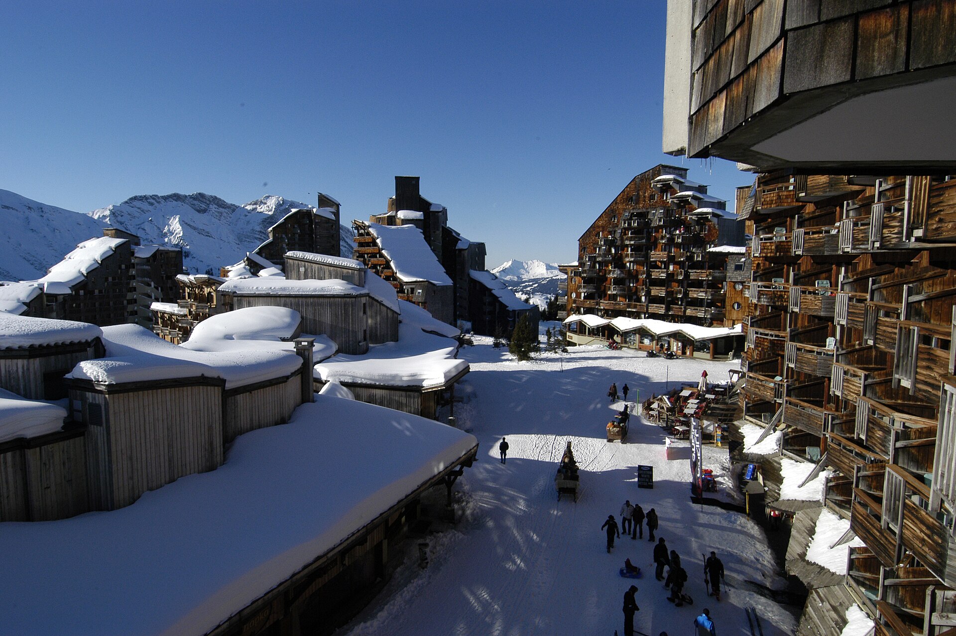 Morzine village centre in the Haute-Savoie