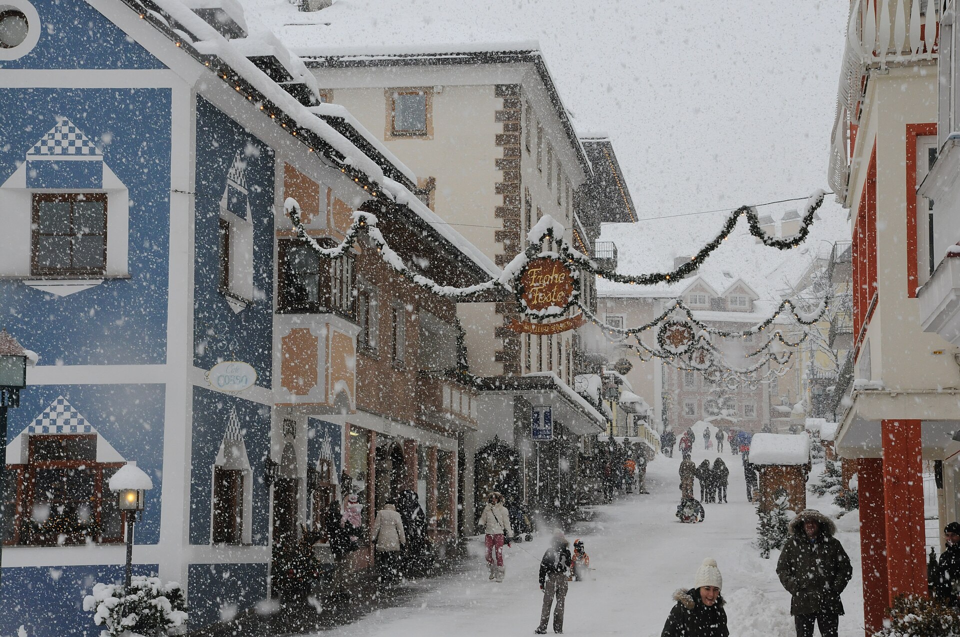Ortisei town centre in Val Gardena