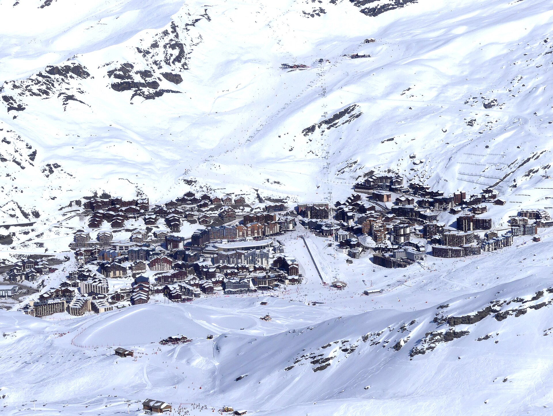 High-altitude slopes of Val Thorens